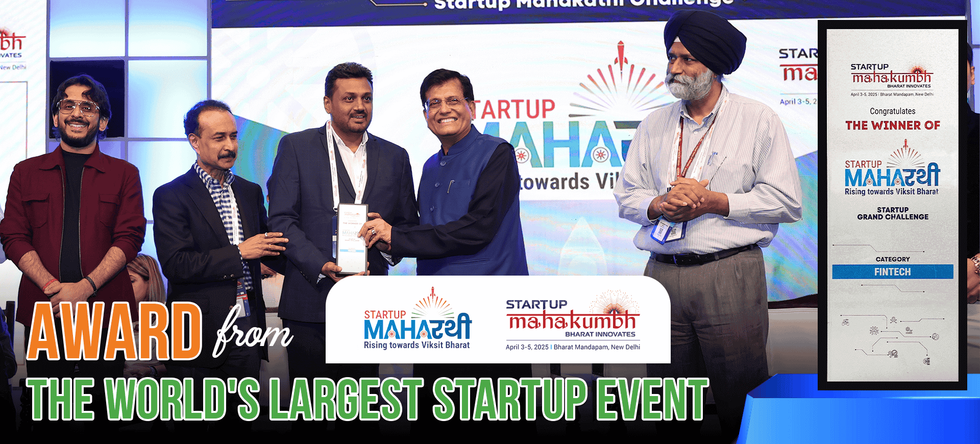 Kuberjee Startup Maharathi Challange award